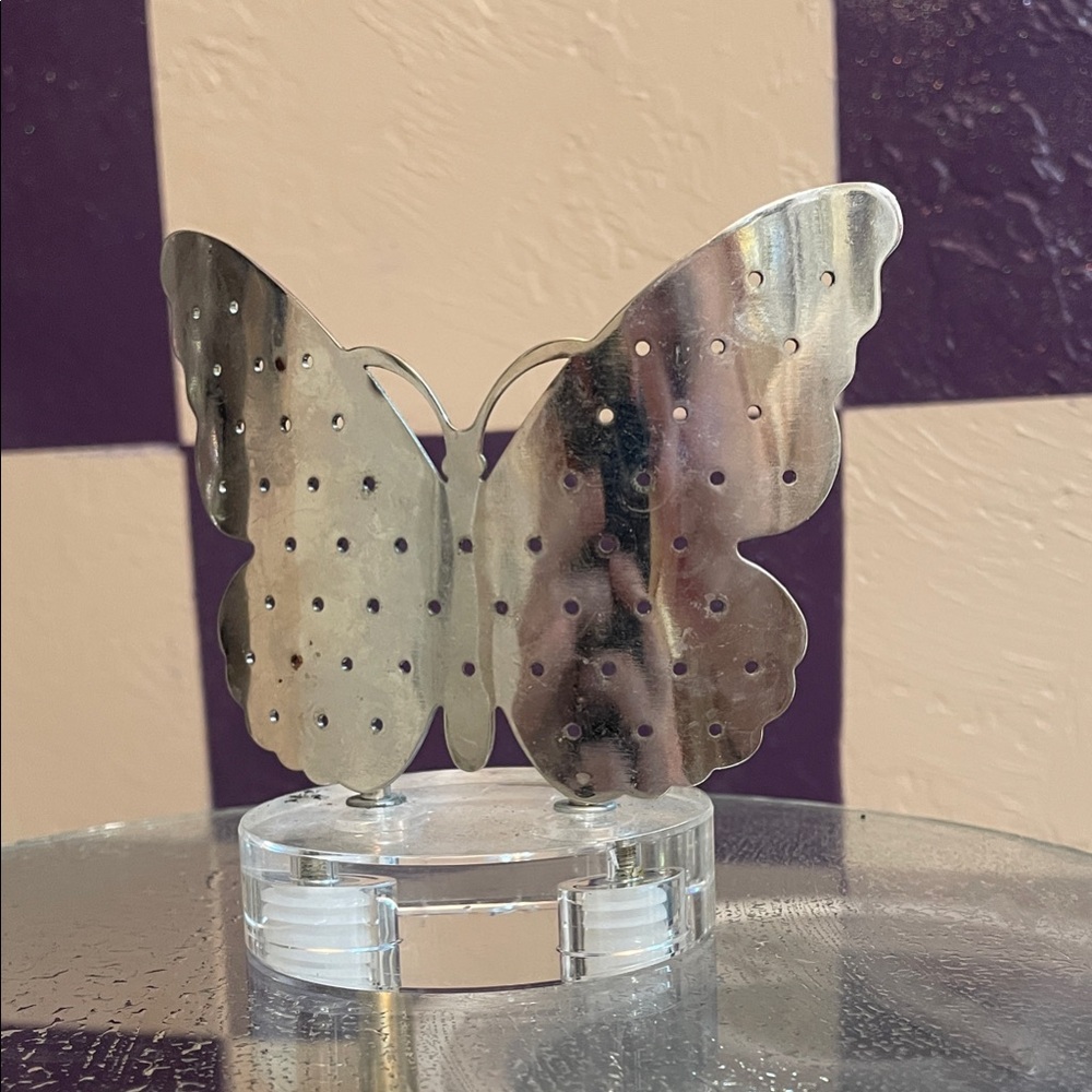Silver Butterfly Metal Decor